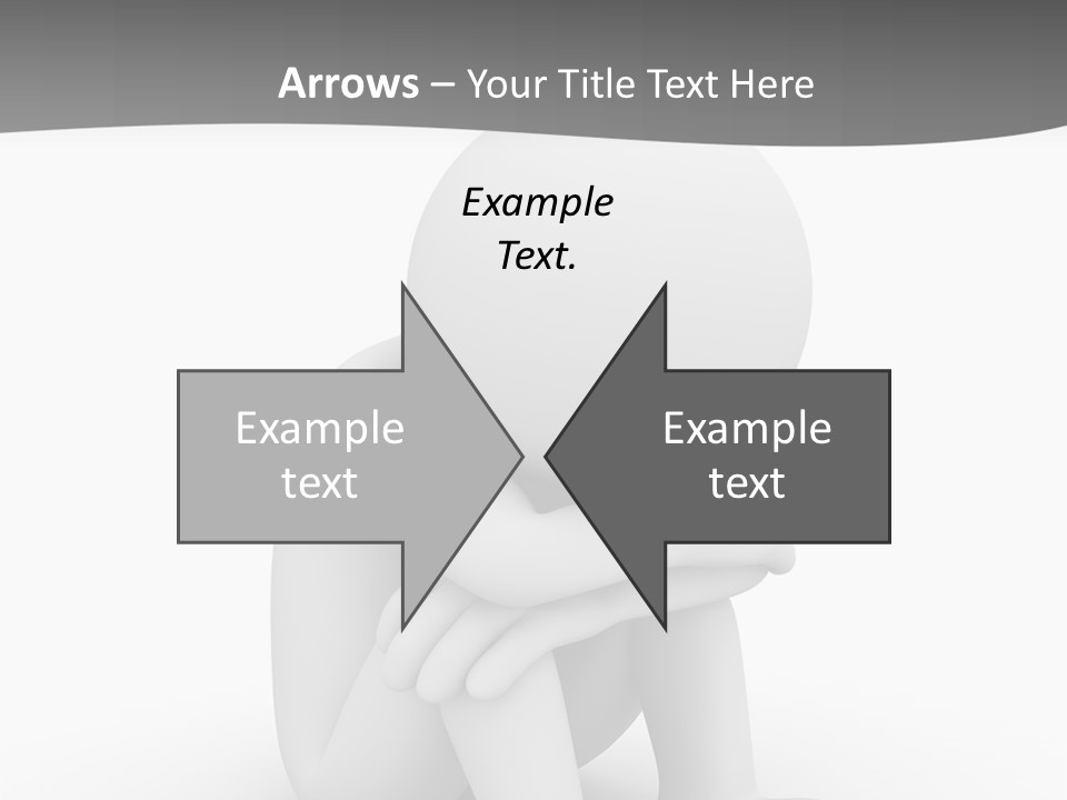 A Person Sitting On The Ground With His Arms Crossed PowerPoint Template