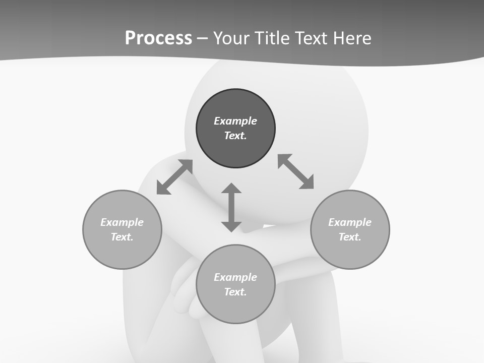 A Person Sitting On The Ground With His Arms Crossed PowerPoint Template