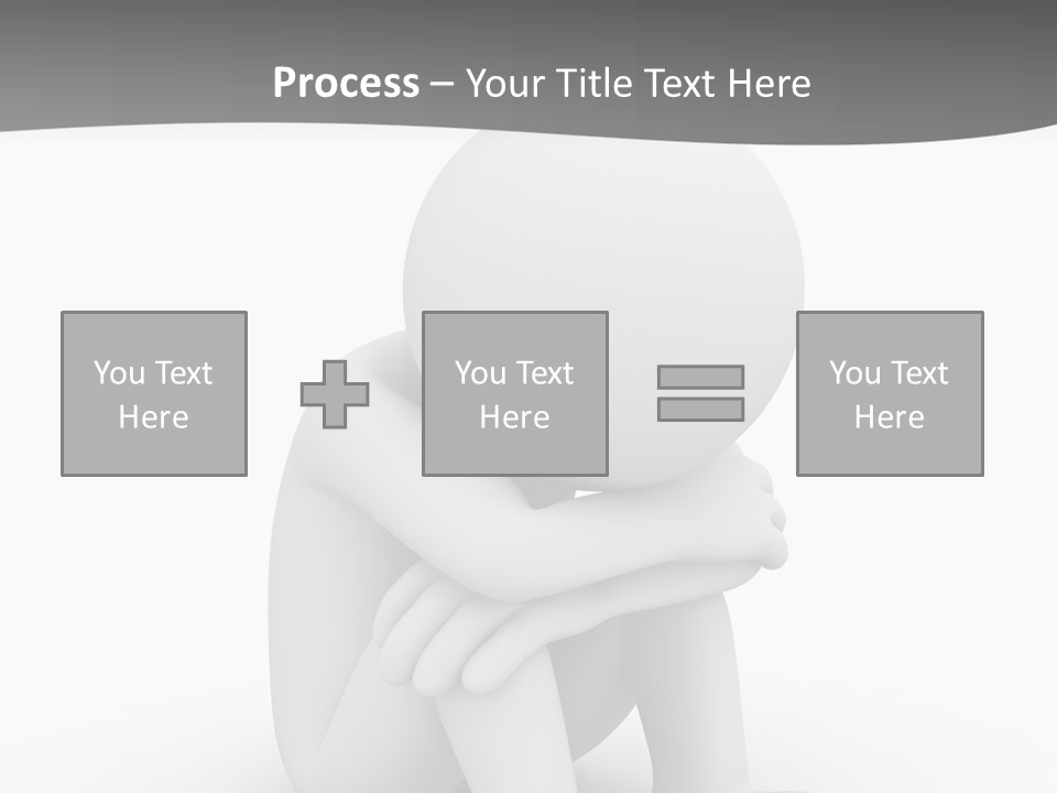 A Person Sitting On The Ground With His Arms Crossed PowerPoint Template