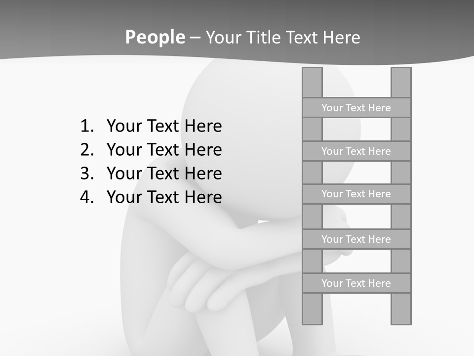 A Person Sitting On The Ground With His Arms Crossed PowerPoint Template