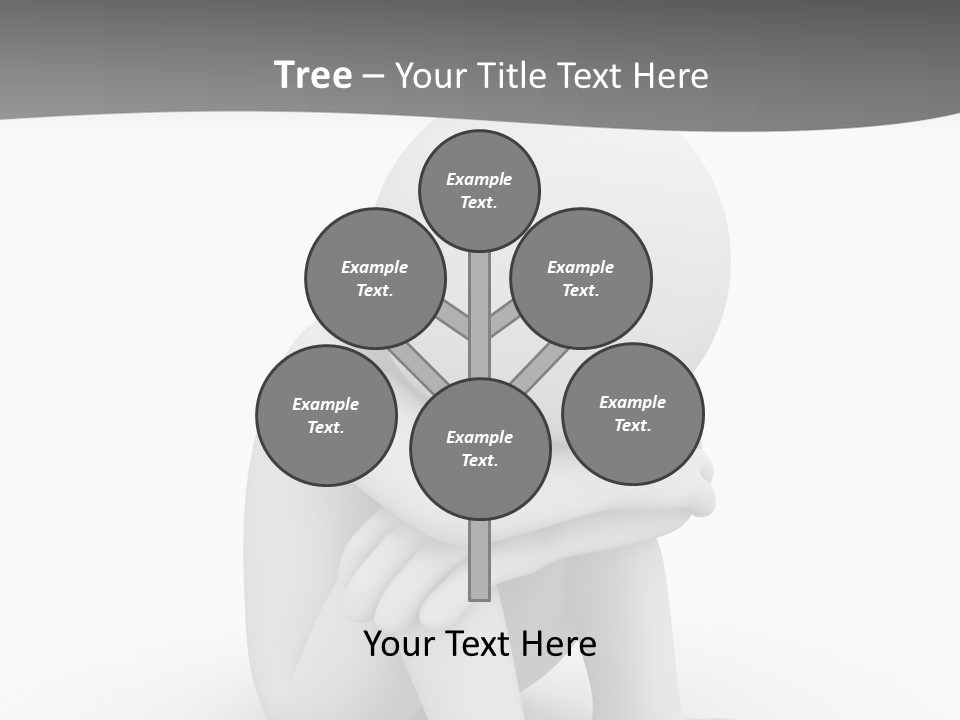 A Person Sitting On The Ground With His Arms Crossed PowerPoint Template