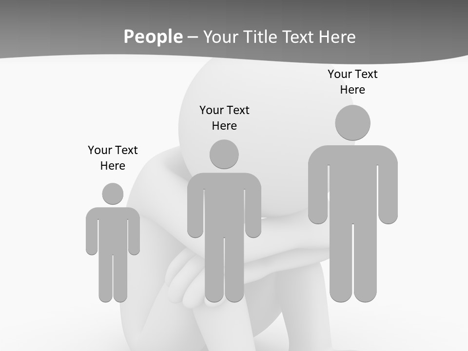 A Person Sitting On The Ground With His Arms Crossed PowerPoint Template