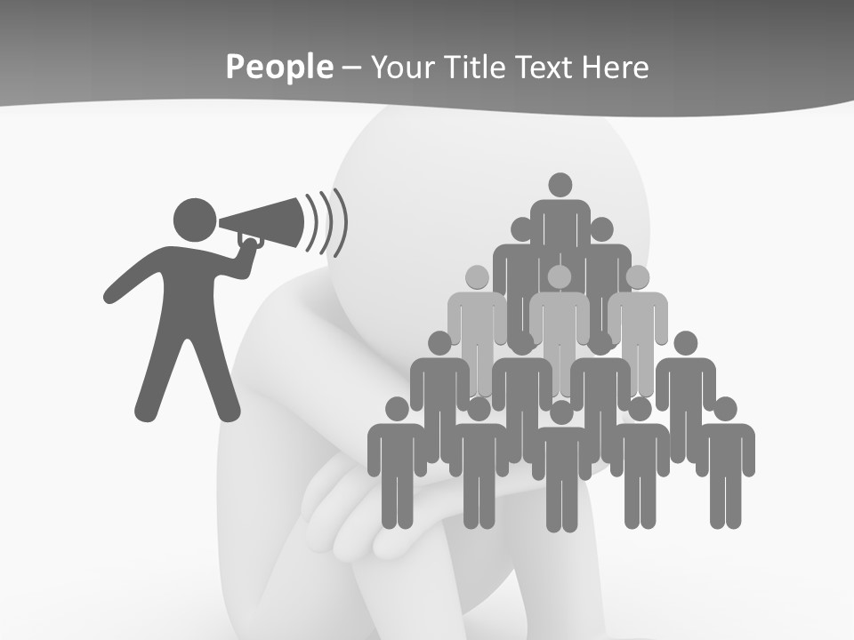 A Person Sitting On The Ground With His Arms Crossed PowerPoint Template