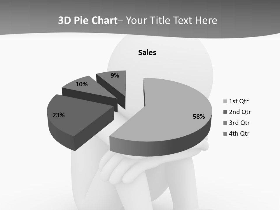A Person Sitting On The Ground With His Arms Crossed PowerPoint Template