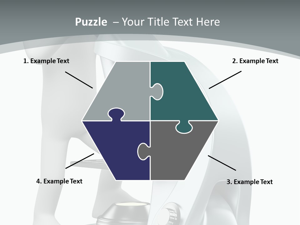 A Man Looking Through A Microscope Powerpoint Presentation PowerPoint Template