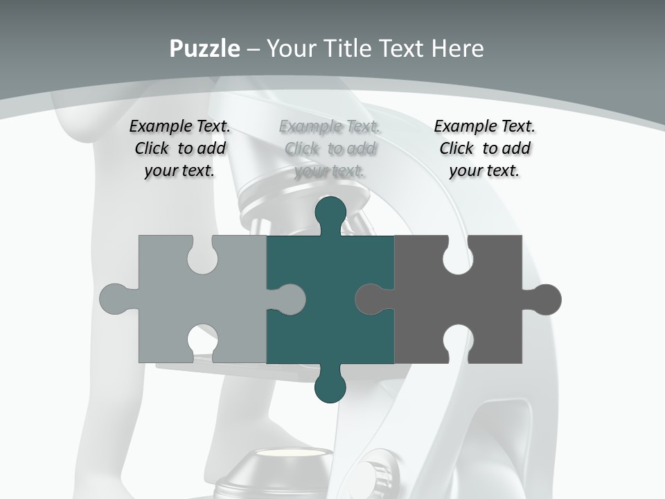 A Man Looking Through A Microscope Powerpoint Presentation PowerPoint Template