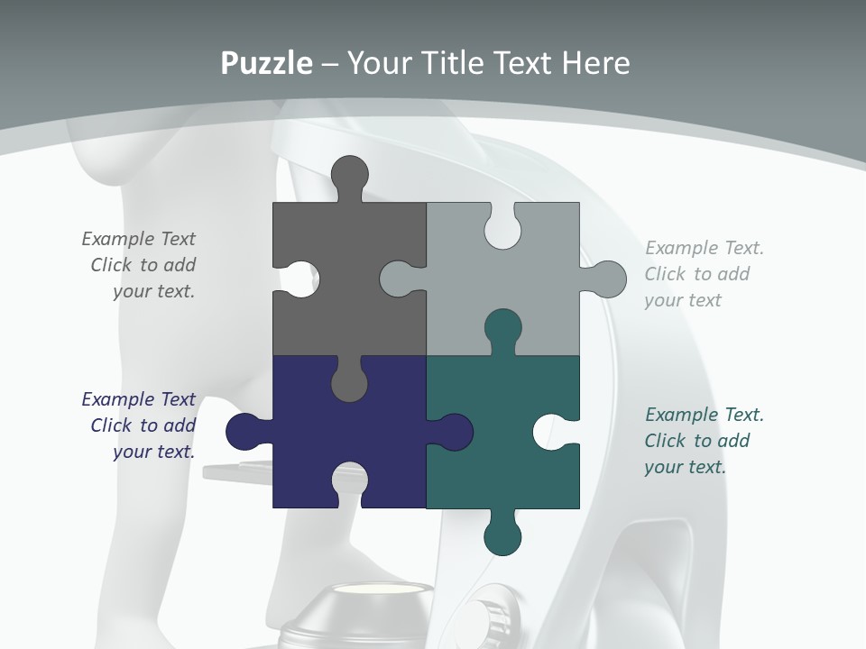 A Man Looking Through A Microscope Powerpoint Presentation PowerPoint Template