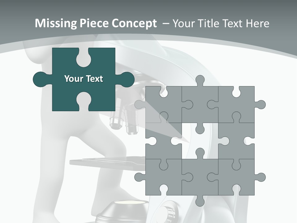 A Man Looking Through A Microscope Powerpoint Presentation PowerPoint Template