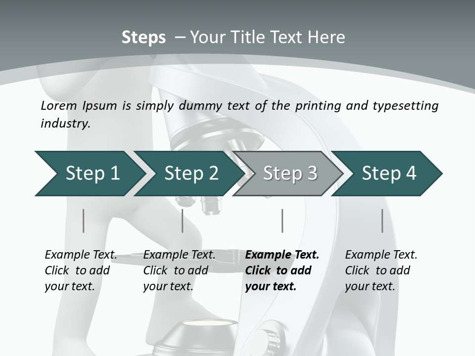 A Man Looking Through A Microscope Powerpoint Presentation PowerPoint Template