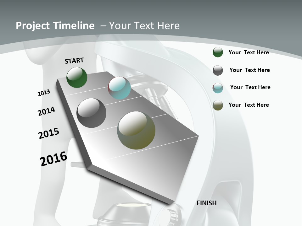 A Man Looking Through A Microscope Powerpoint Presentation PowerPoint Template