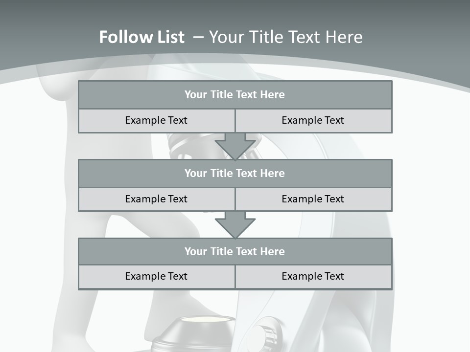 A Man Looking Through A Microscope Powerpoint Presentation PowerPoint Template