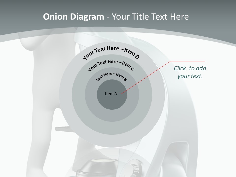 A Man Looking Through A Microscope Powerpoint Presentation PowerPoint Template