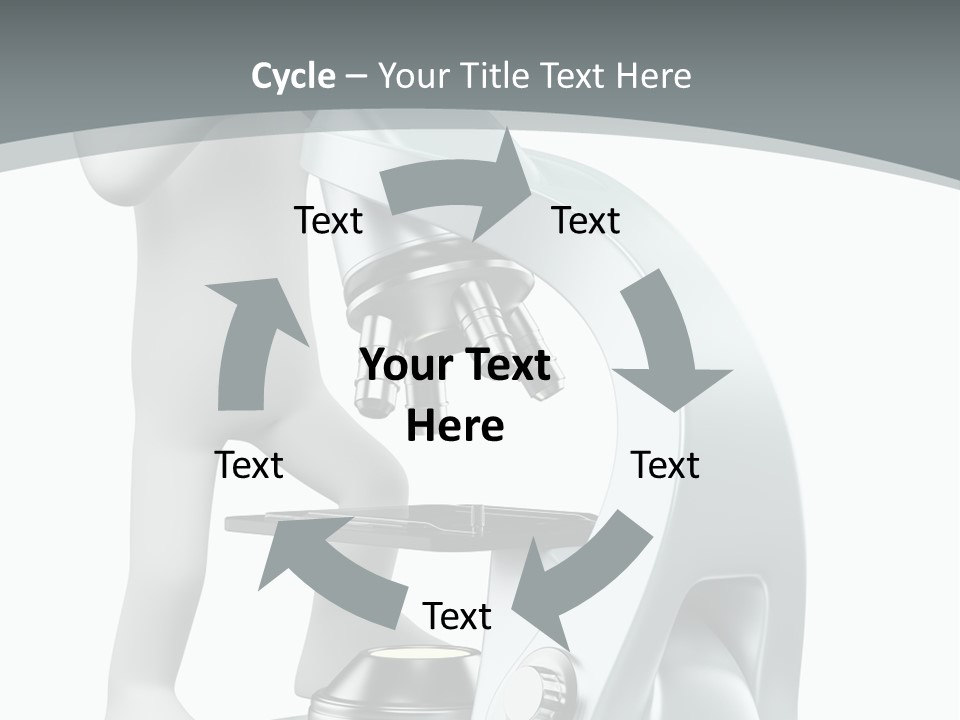 A Man Looking Through A Microscope Powerpoint Presentation PowerPoint Template