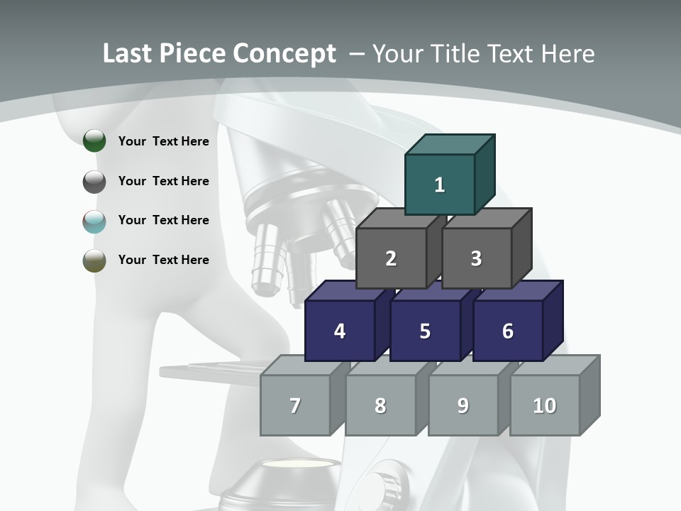 A Man Looking Through A Microscope Powerpoint Presentation PowerPoint Template