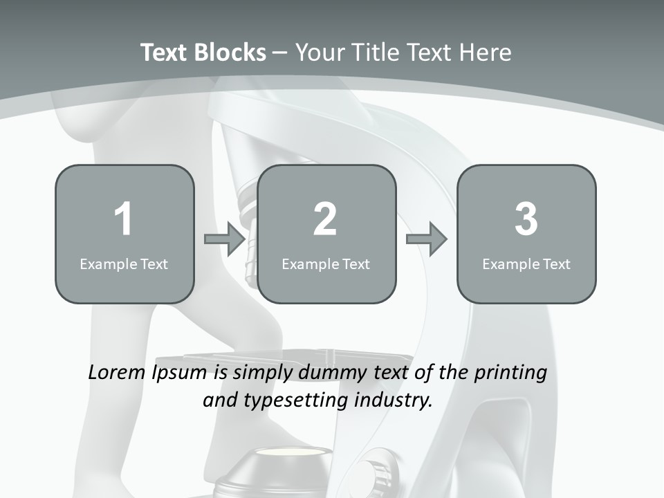 A Man Looking Through A Microscope Powerpoint Presentation PowerPoint Template