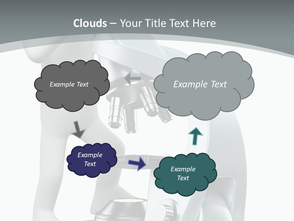 A Man Looking Through A Microscope Powerpoint Presentation PowerPoint Template