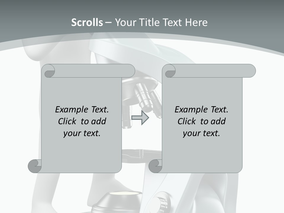 A Man Looking Through A Microscope Powerpoint Presentation PowerPoint Template