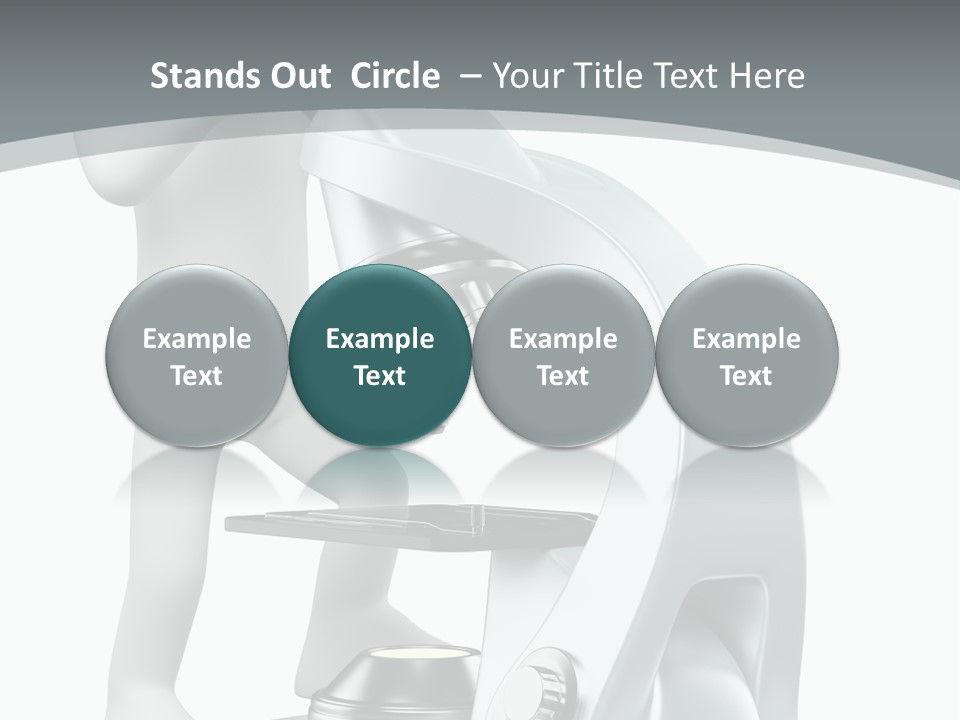 A Man Looking Through A Microscope Powerpoint Presentation PowerPoint Template