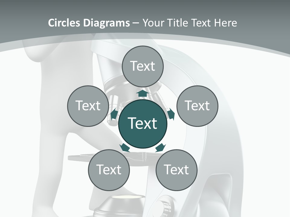 A Man Looking Through A Microscope Powerpoint Presentation PowerPoint Template