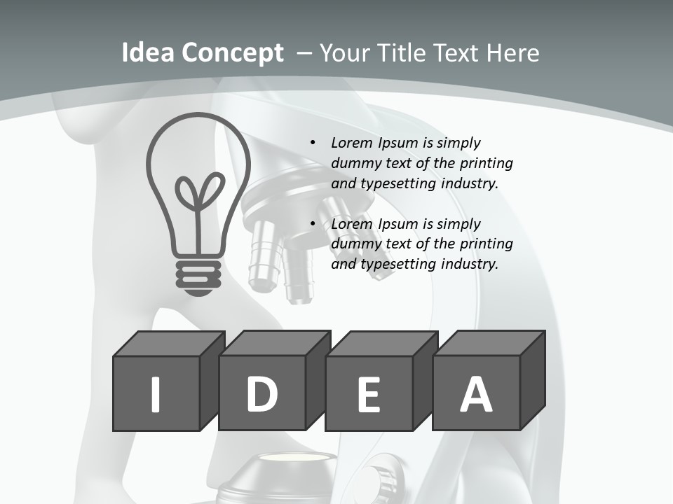 A Man Looking Through A Microscope Powerpoint Presentation PowerPoint Template