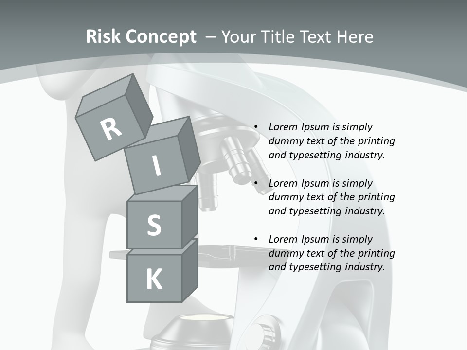 A Man Looking Through A Microscope Powerpoint Presentation PowerPoint Template