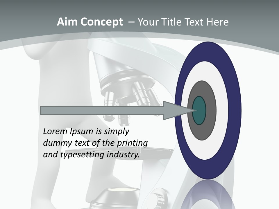 A Man Looking Through A Microscope Powerpoint Presentation PowerPoint Template