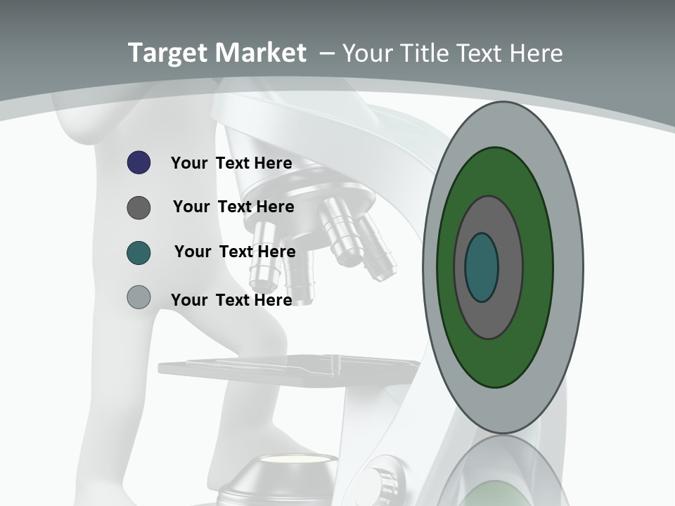 A Man Looking Through A Microscope Powerpoint Presentation PowerPoint Template