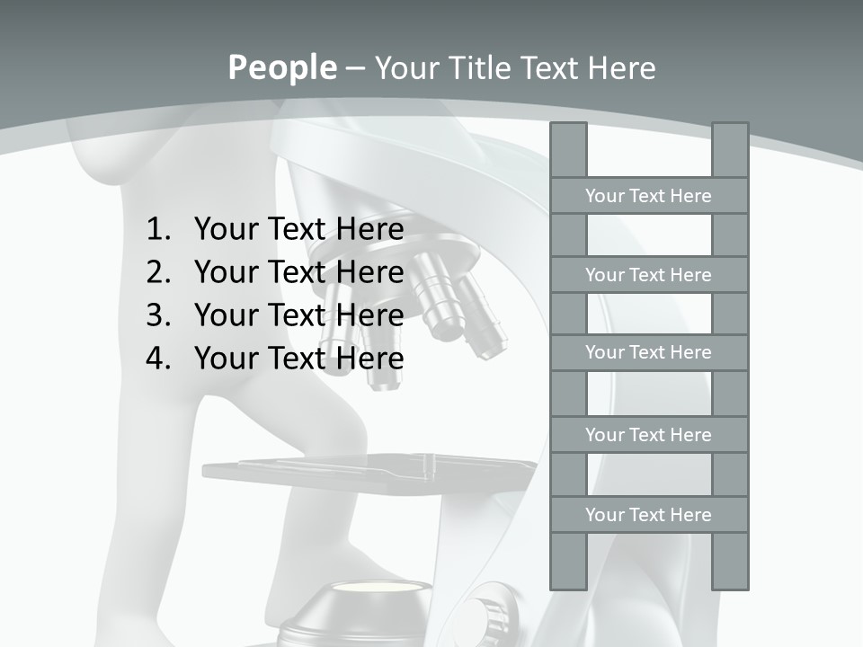 A Man Looking Through A Microscope Powerpoint Presentation PowerPoint Template