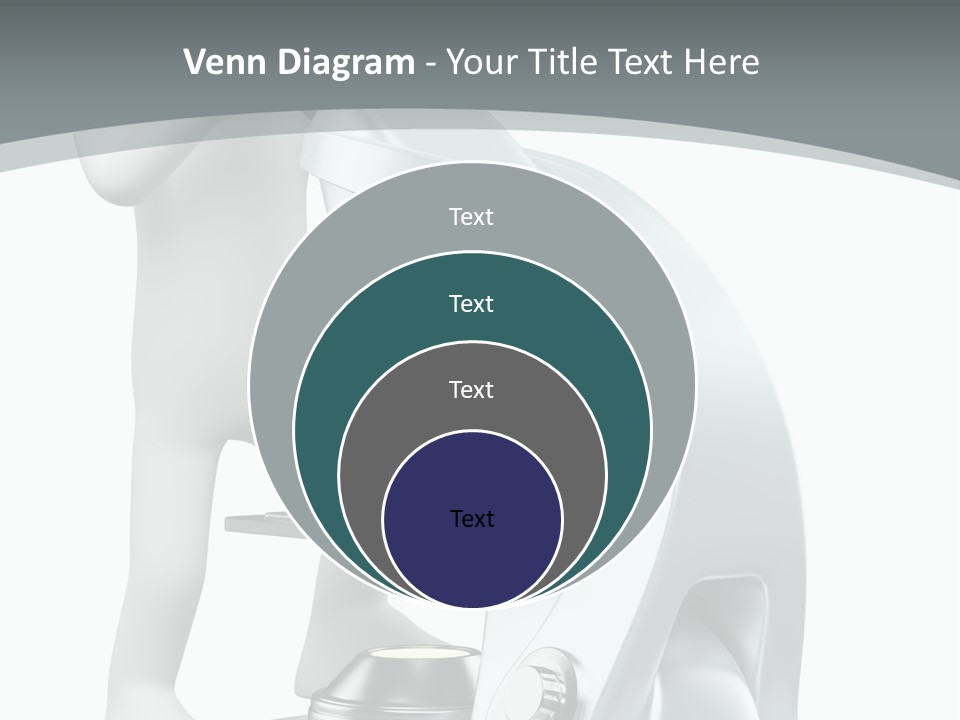 A Man Looking Through A Microscope Powerpoint Presentation PowerPoint Template