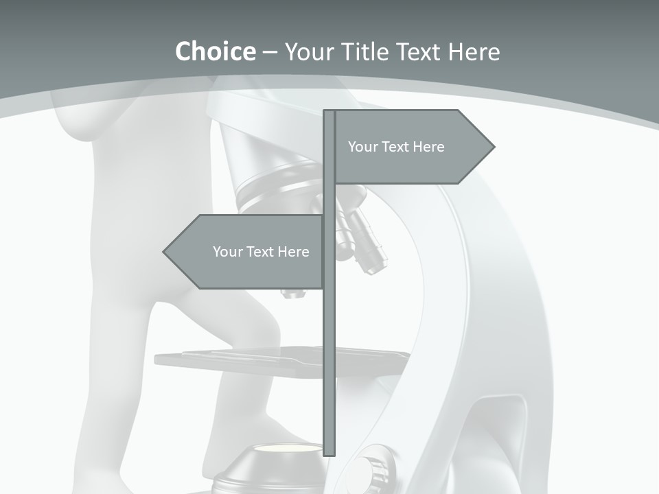 A Man Looking Through A Microscope Powerpoint Presentation PowerPoint Template