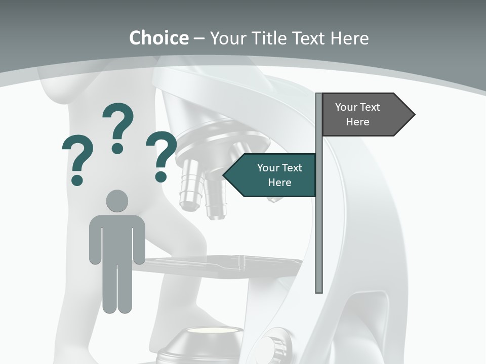 A Man Looking Through A Microscope Powerpoint Presentation PowerPoint Template
