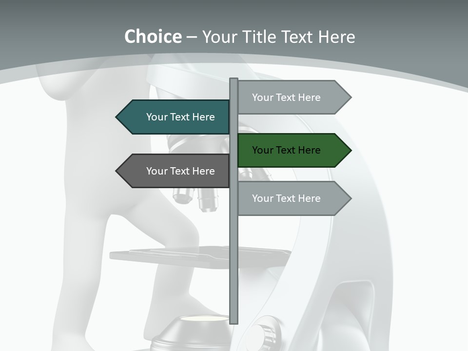 A Man Looking Through A Microscope Powerpoint Presentation PowerPoint Template