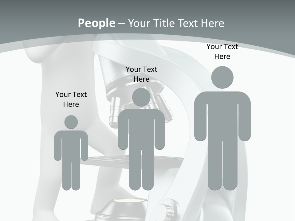 A Man Looking Through A Microscope Powerpoint Presentation PowerPoint Template