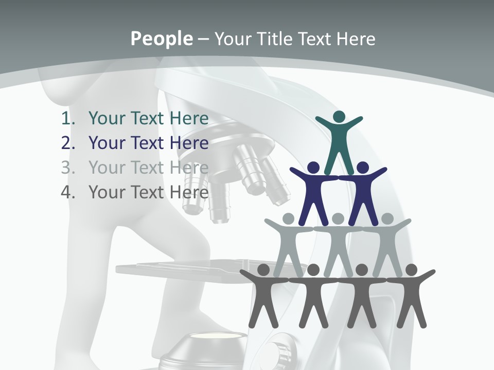 A Man Looking Through A Microscope Powerpoint Presentation PowerPoint Template