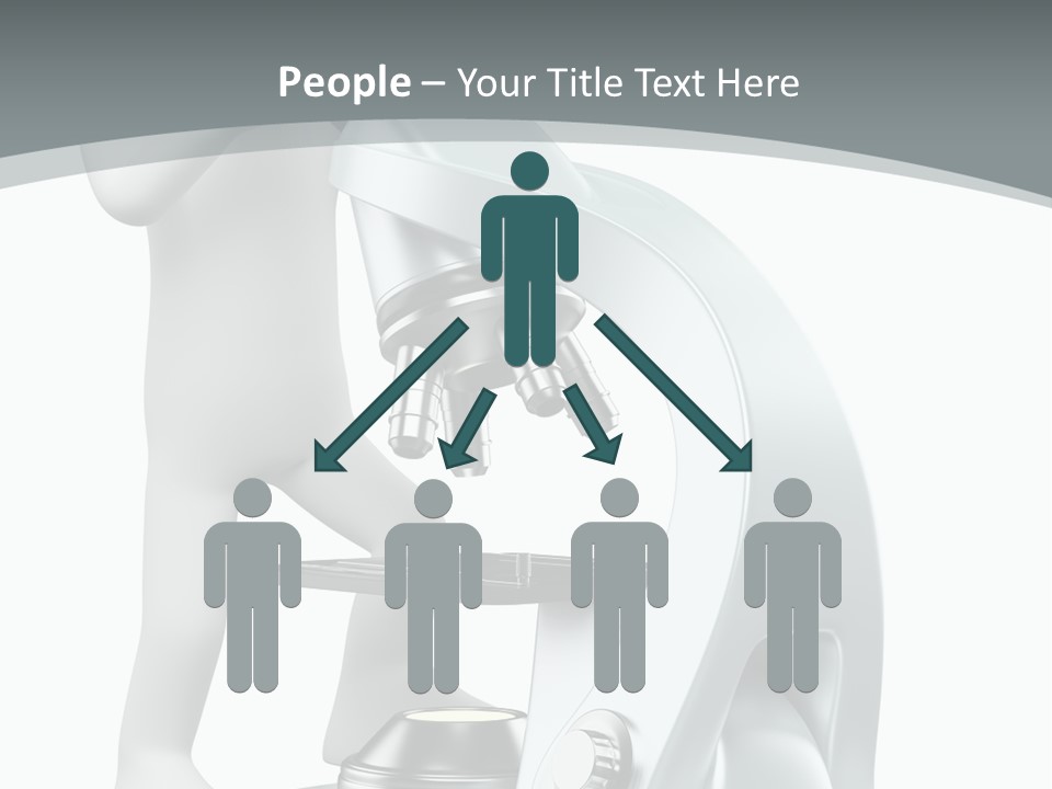 A Man Looking Through A Microscope Powerpoint Presentation PowerPoint Template