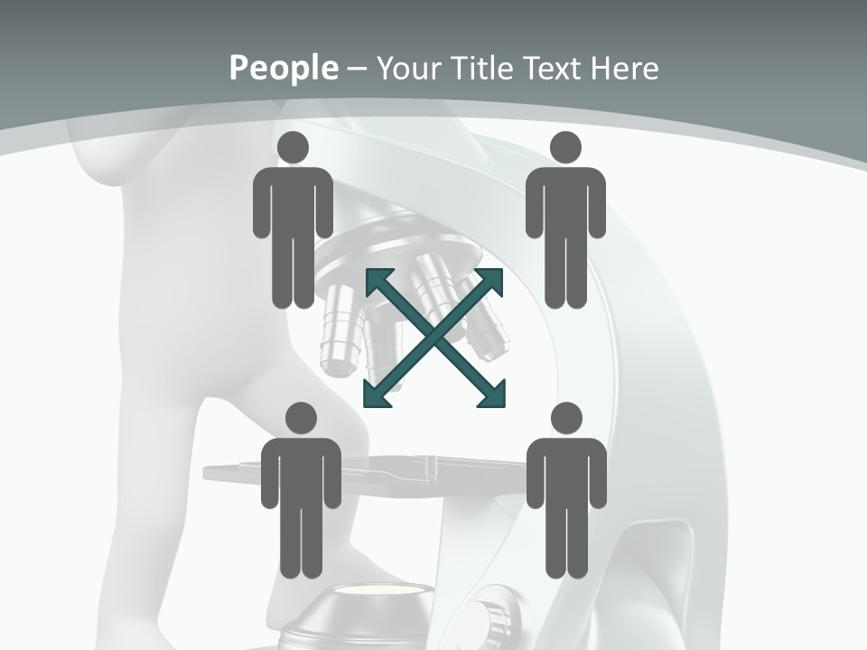 A Man Looking Through A Microscope Powerpoint Presentation PowerPoint Template