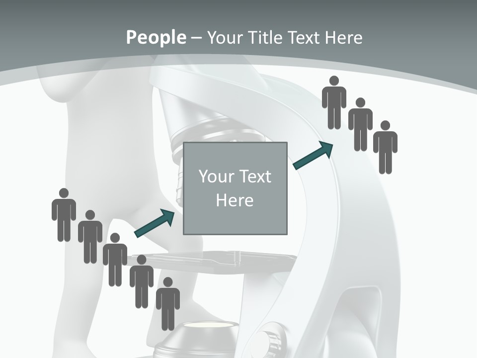 A Man Looking Through A Microscope Powerpoint Presentation PowerPoint Template