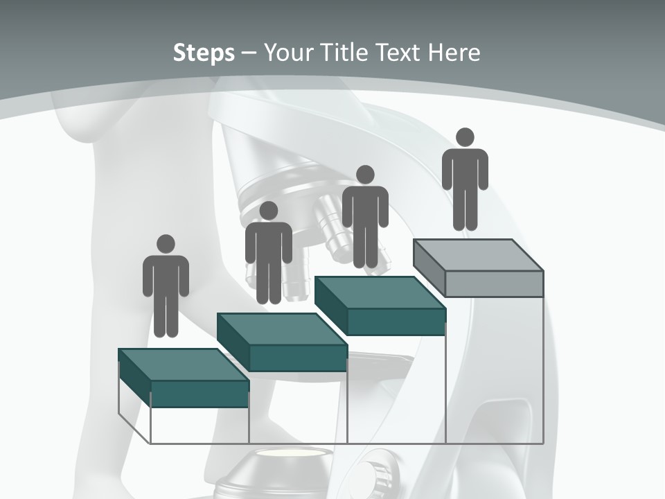 A Man Looking Through A Microscope Powerpoint Presentation PowerPoint Template