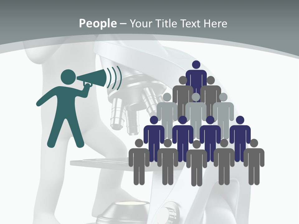 A Man Looking Through A Microscope Powerpoint Presentation PowerPoint Template