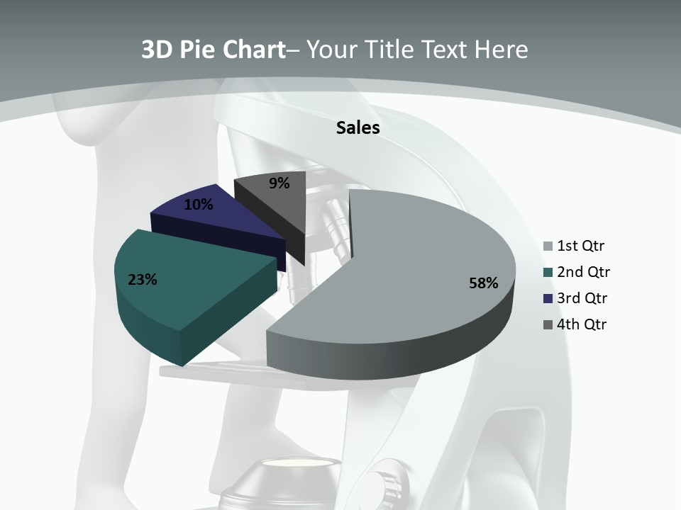 A Man Looking Through A Microscope Powerpoint Presentation PowerPoint Template