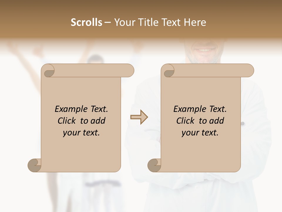 Arc Center Boy PowerPoint Template