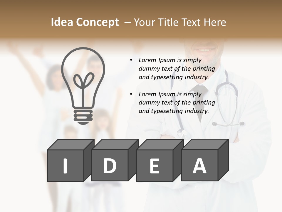 Arc Center Boy PowerPoint Template