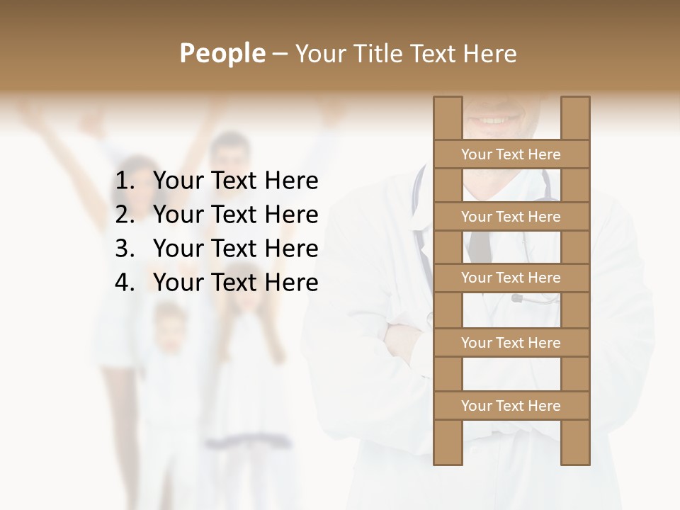 Arc Center Boy PowerPoint Template