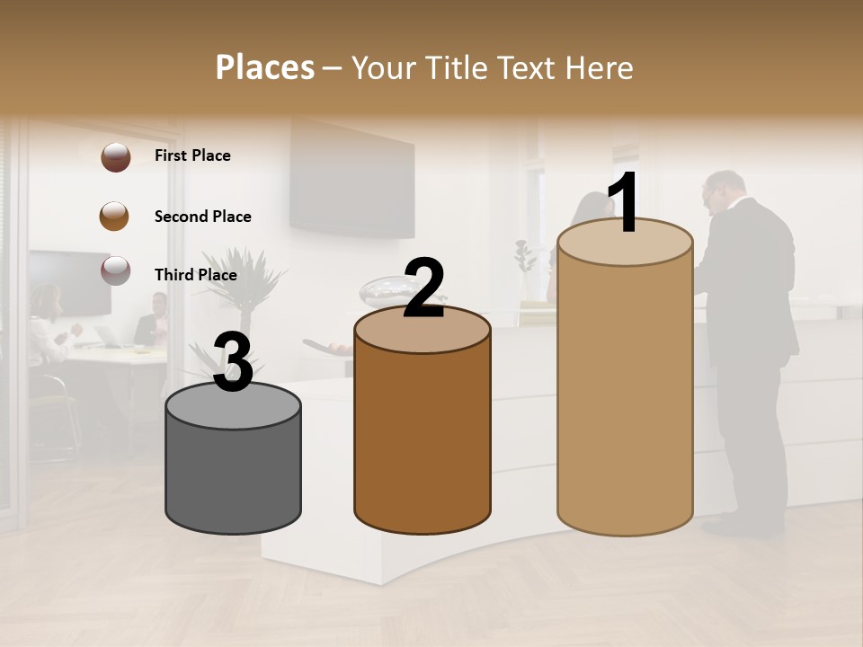 White Representative Negocios PowerPoint Template