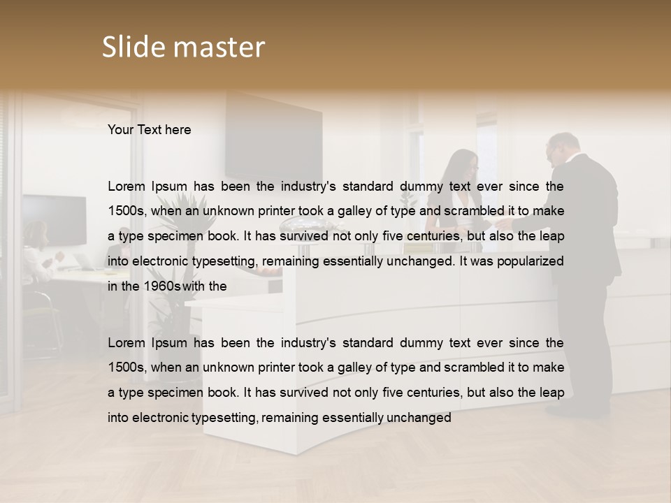 White Representative Negocios PowerPoint Template