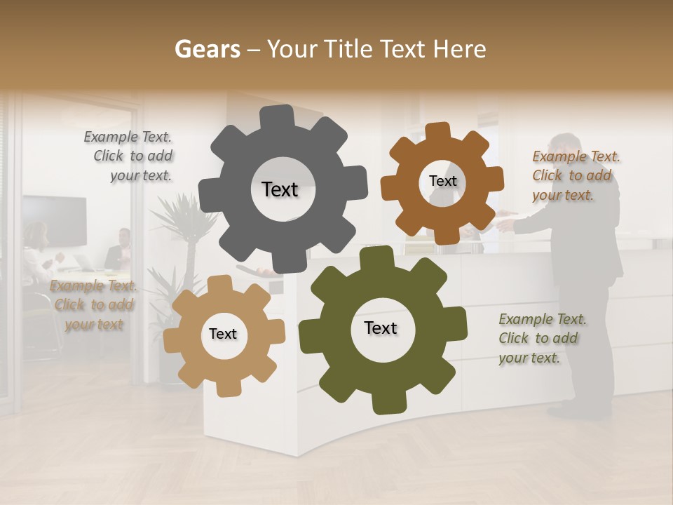 White Representative Negocios PowerPoint Template