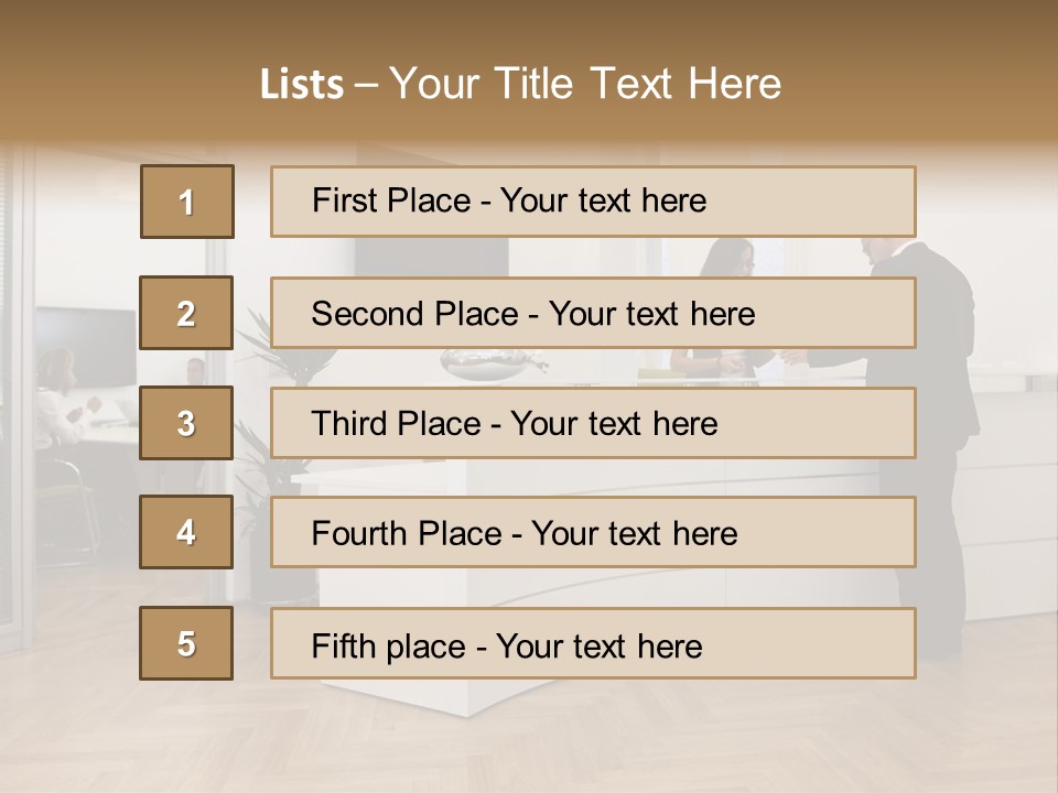 White Representative Negocios PowerPoint Template