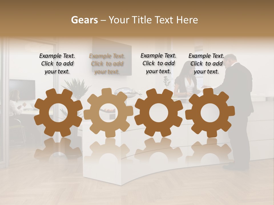 White Representative Negocios PowerPoint Template