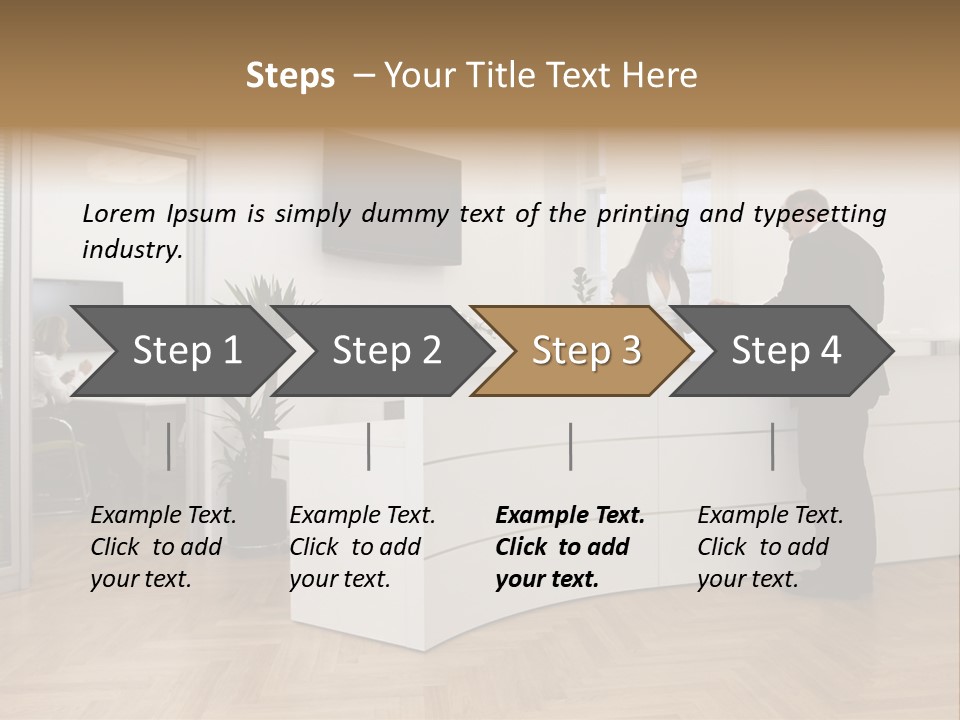 White Representative Negocios PowerPoint Template
