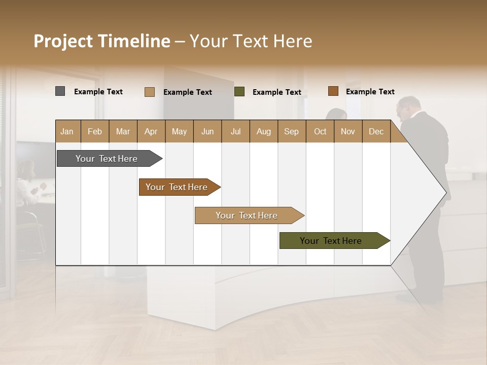 White Representative Negocios PowerPoint Template